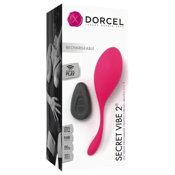 Dorcel Secret Vibe 2 - Rechargeable, Wireless Vibrating Egg (Pink)