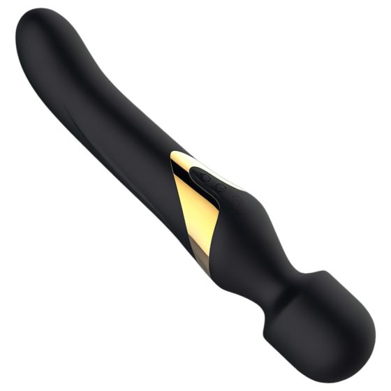 Dorcel Dual Orgasms Gold - Rechargeable 2-in-1 Massage Vibrator (Black)