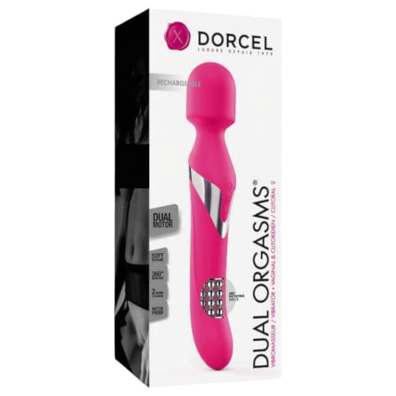 Dorcel Dual Orgasms - Rechargeable 2-in-1 Massage Vibrator (Pink)