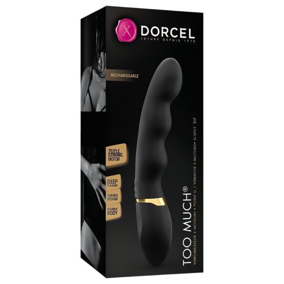 Dorcel Too Much 2.0 - Rechargeable 3-Motor Vibrator (Black-Gold)