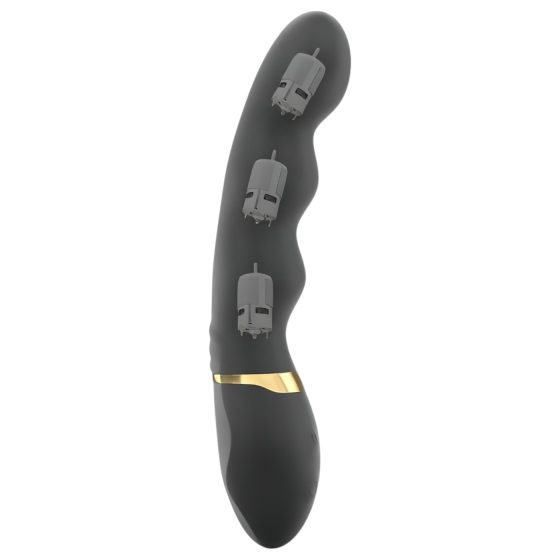 Dorcel Too Much 2.0 - Rechargeable 3-Motor Vibrator (Black-Gold)