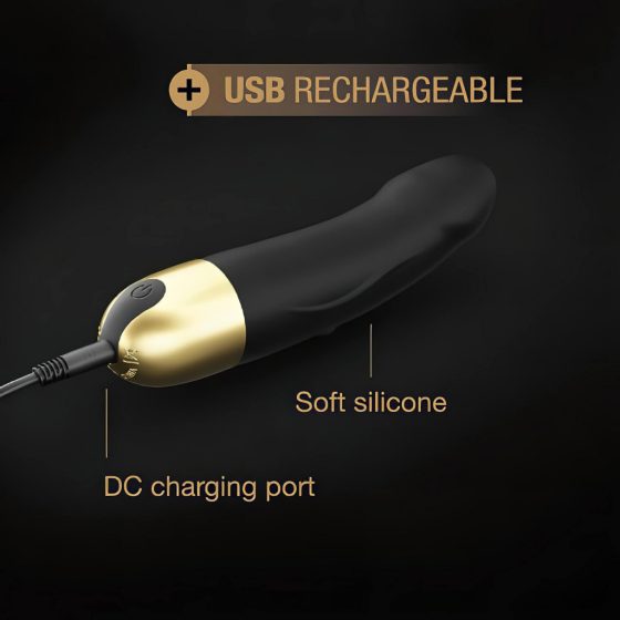 Dorcel Real Vibration S 2.0 - Rechargeable Vibrator (Black-Gold)