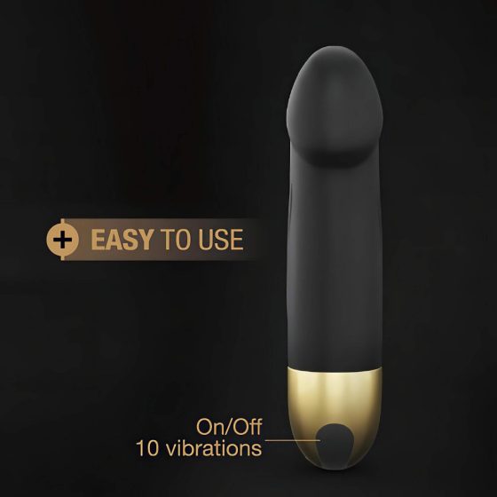 Dorcel Real Vibration S 2.0 - Rechargeable Vibrator (Black-Gold)