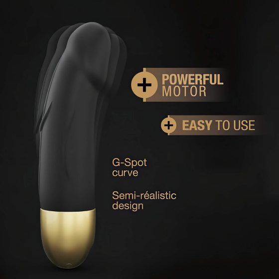 Dorcel Real Vibration S 2.0 - Rechargeable Vibrator (Black-Gold)