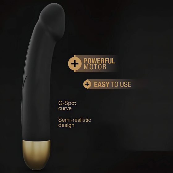 Dorcel Real Vibration M 2.0 - Rechargeable Vibrator (Black-Gold)