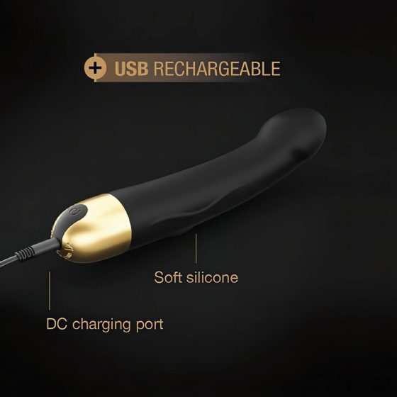 Dorcel Real Vibration M 2.0 - Rechargeable Vibrator (Black-Gold)