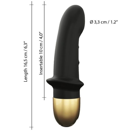 Dorcel Mini Lover 2.0 - Rechargeable G-Spot Vibrator (Black-Gold)