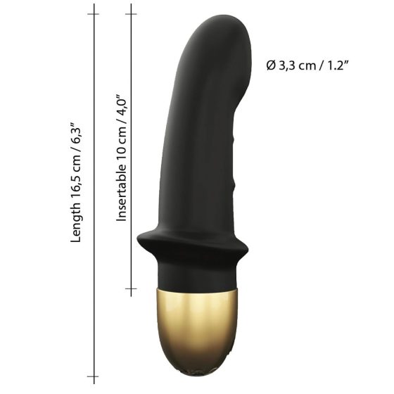 Dorcel Mini Lover 2.0 - Rechargeable G-Spot Vibrator (Black-Gold)