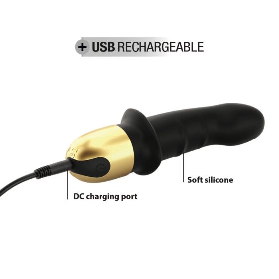 Dorcel Mini Lover 2.0 - Rechargeable G-Spot Vibrator (Black-Gold)