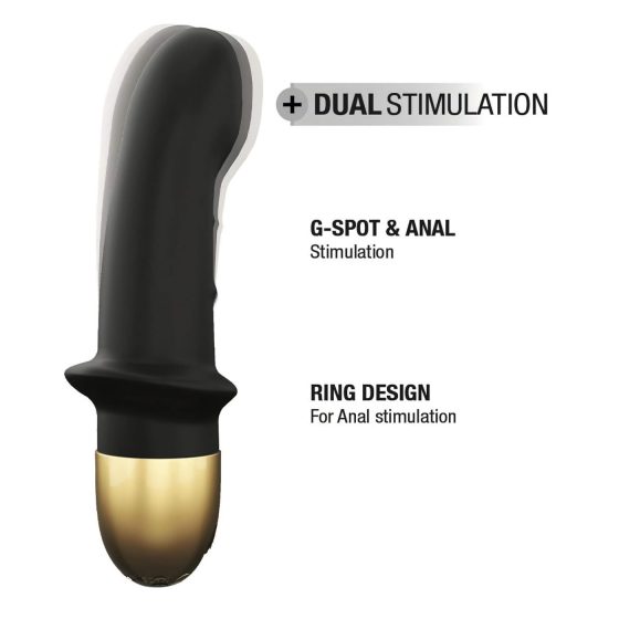 Dorcel Mini Lover 2.0 - Rechargeable G-Spot Vibrator (Black-Gold)