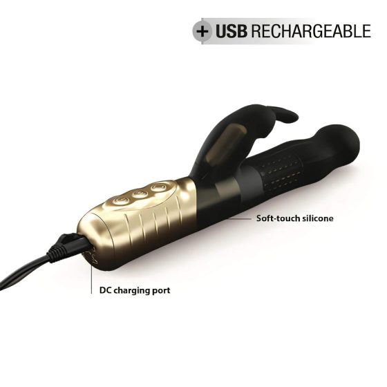 Dorcel Baby Rabbit 2.0 - Rechargeable Clitoral Vibrator (Black-Gold)