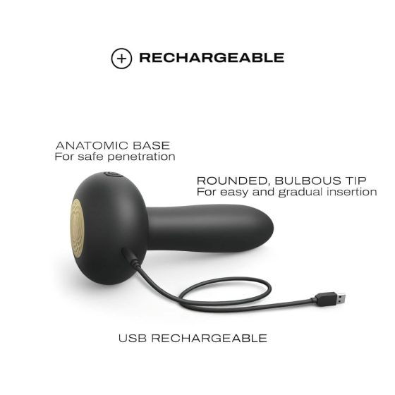 Dorcel Deep Thrust - Rechargeable, Radio-Controlled Thrusting Vibrator (Black)