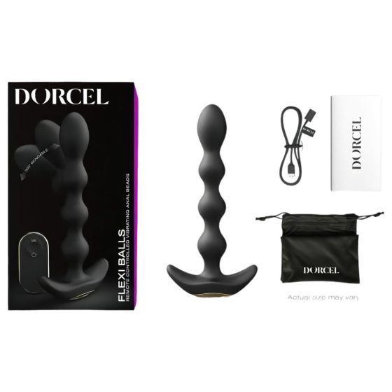 Dorcel Flexi Balls - Rechargeable, Wireless Anal Vibrator (Black)