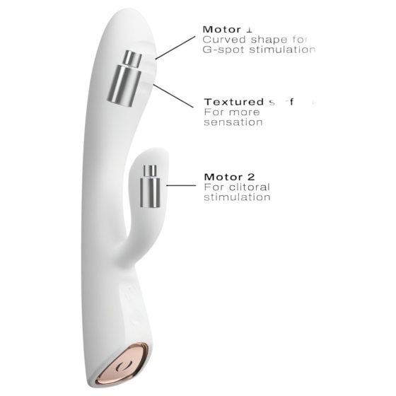 Dorcel Flexi Rabbit - Warming Clitoral Arm Vibrator (White)