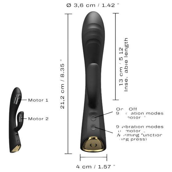 Dorcel Flexi Rabbit - Warming Clitoral Vibrator (Black)