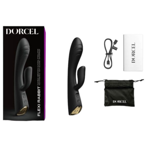 Dorcel Flexi Rabbit - Warming Clitoral Vibrator (Black)