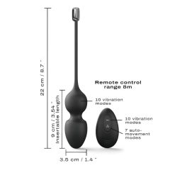   Dorcel Love Balls - Rechargeable, Wireless Magnetic Kegel Balls Duo (Black)