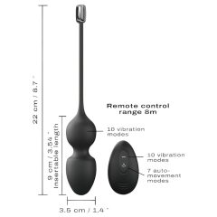   Dorcel Love Balls - Rechargeable, Wireless Magnetic Kegel Balls Duo (Black)