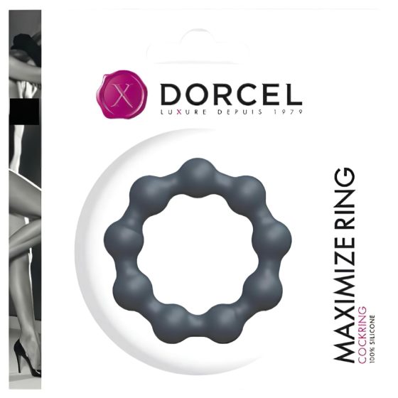 Dorcel Maximize - Beaded Silicone Cock Ring (Grey)