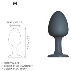 Dorcel Geisha Plug M - Ball Anal Dildo (Black)