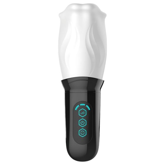 Rotating Mouth Masturbator (White-Black)