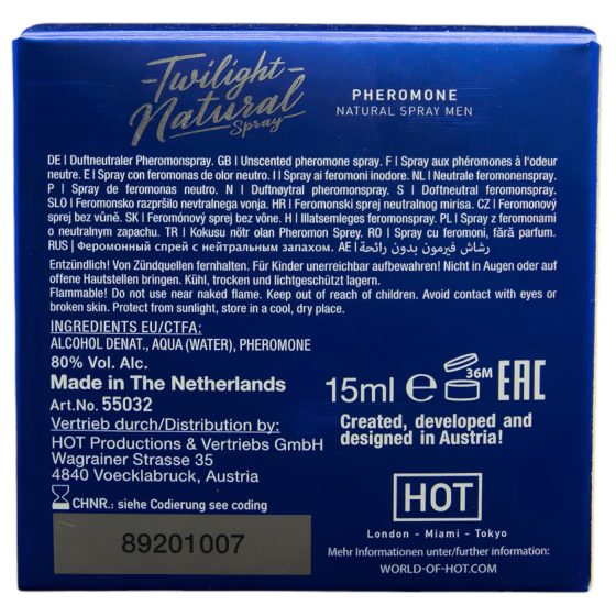 HOT Twilight Natural - Men's Pheromone Perfume (15ml) - Fragrance-Free