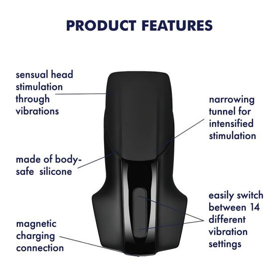 Satisfyer Men Vibrator - Rechargeable (Black)