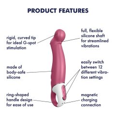   Satisfyer Petting Hippo - Rechargeable, Waterproof Vibrator (Magenta)