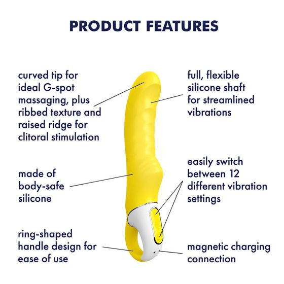 Satisfyer Yummy Sunshine - Waterproof Rechargeable G-Spot Vibrator (Yellow)