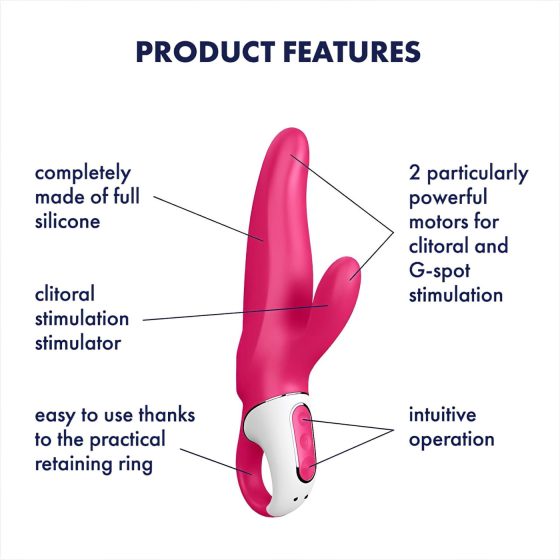 Satisfyer Mr. Rabbit - waterproof, rechargeable rabbit vibrator (pink)