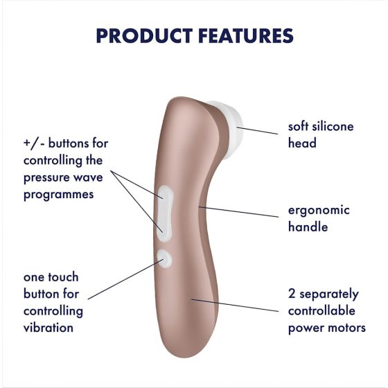 Satisfyer Pro 2+ - Rechargeable Clitoral Vibrator (Brown)