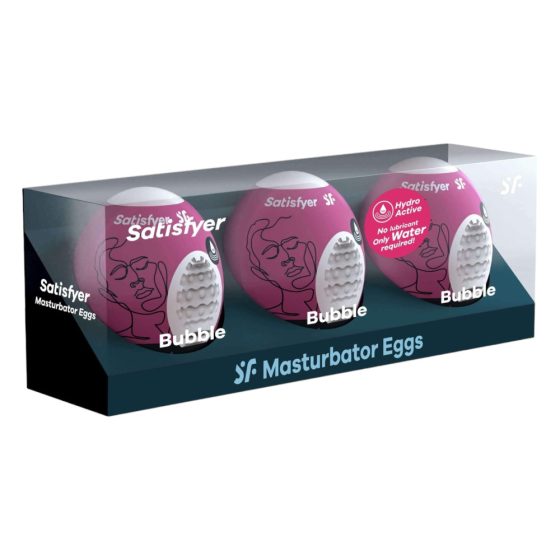 Satisfyer Egg Bubble - masturbation egg set (3pcs)