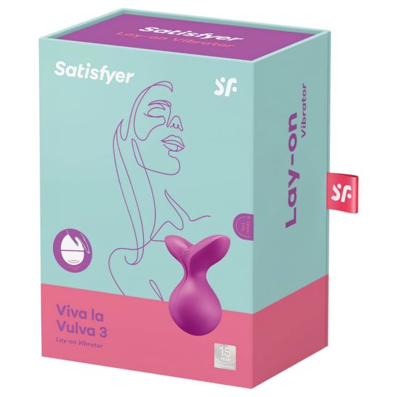 Satisfyer Viva la Vulva 3 - Rechargeable, Waterproof Clitoral Vibrator (Purple)