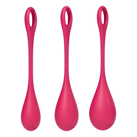 Satisfyer Yoni Power 1 - Kegel Ball Set - Red (3-Piece)