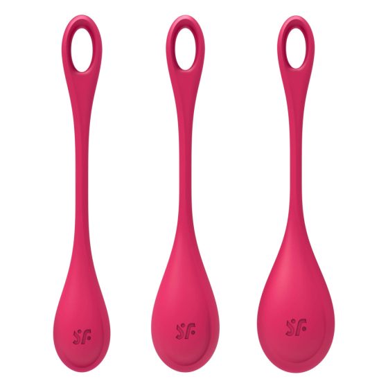 Satisfyer Yoni Power 1 - Kegel Ball Set - Red (3-Piece)