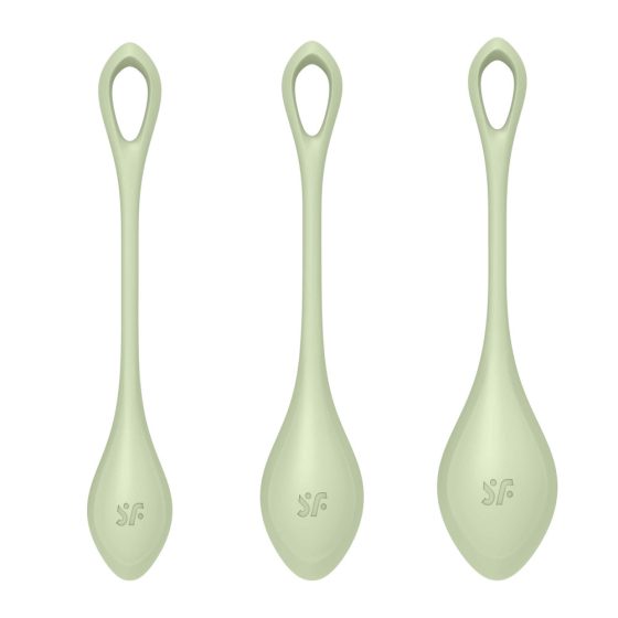 Satisfyer Yoni Power 2 - Geisha Balls Set - Green (3-piece)