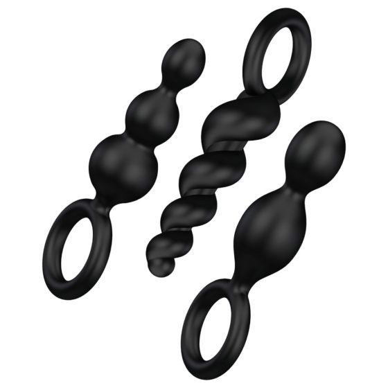 Satisfyer Booty Call - Anal Dildo Set - Black (3-Piece)