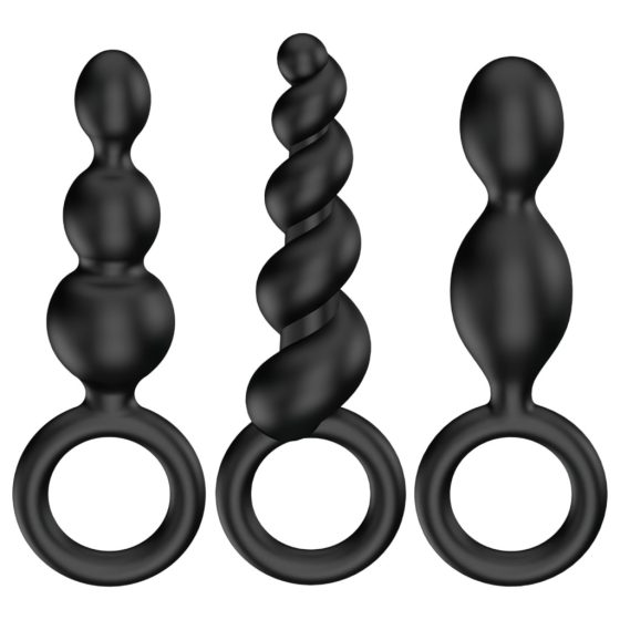 Satisfyer Booty Call - Anal Dildo Set - Black (3-Piece)