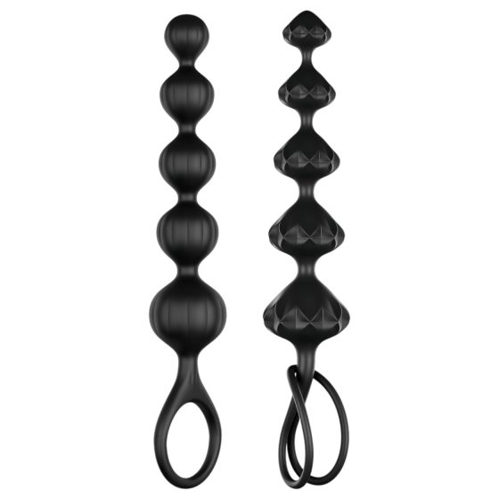 Satisfyer Love Beads - Beaded Anal Dildo Set - Black (2 Piece)