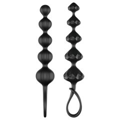   Satisfyer Love Beads - Beaded Anal Dildo Set - Black (2 Piece)