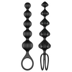   Satisfyer Love Beads - Beaded Anal Dildo Set - Black (2 Piece)