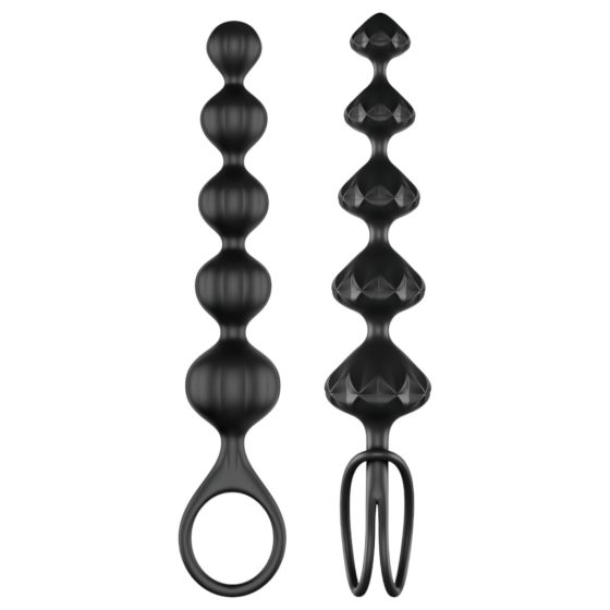 Satisfyer Love Beads - Beaded Anal Dildo Set - Black (2 Piece)