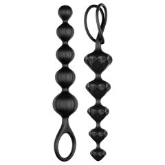   Satisfyer Love Beads - Beaded Anal Dildo Set - Black (2 Piece)