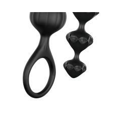   Satisfyer Love Beads - Beaded Anal Dildo Set - Black (2 Piece)