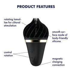   Satisfyer Sweet Treat - Rechargeable, Rotating Clitoral Vibrator (Black)