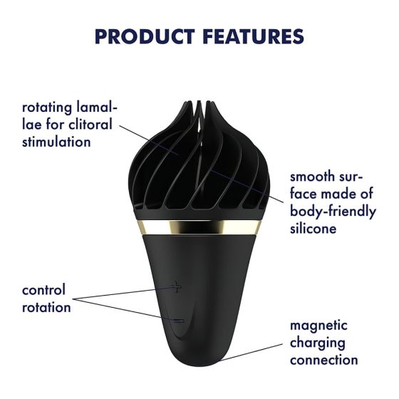 Satisfyer Sweet Treat - Rechargeable Rotating Clitoral Vibrator (Black)