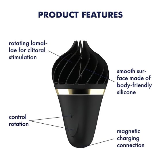 Satisfyer Sweet Treat - Rechargeable, Rotating Clitoral Vibrator (Black)