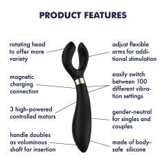   Satisfyer Endless Fun - Rechargeable, Waterproof Partner Vibrator (Black)