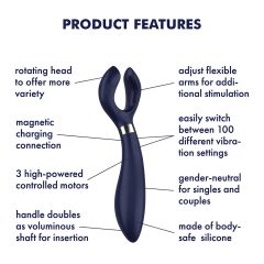   Satisfyer Endless Fun - Rechargeable, Waterproof Couple Vibrator (Blue)