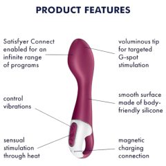   Satisfyer Hot Spot - Rechargeable, Warming G-Spot Vibrator (Red)